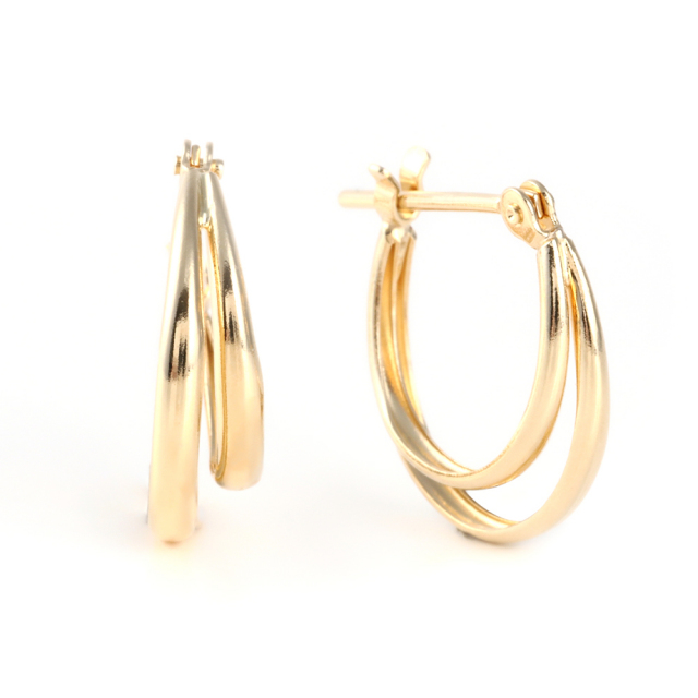 フープ ピアス 金属アレルギー フープピアス 18K 18金 YG アレルギー 
