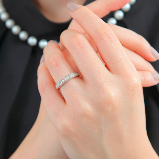 ダイヤモンド リング 指輪 プラチナ レディース エタニティ フル  