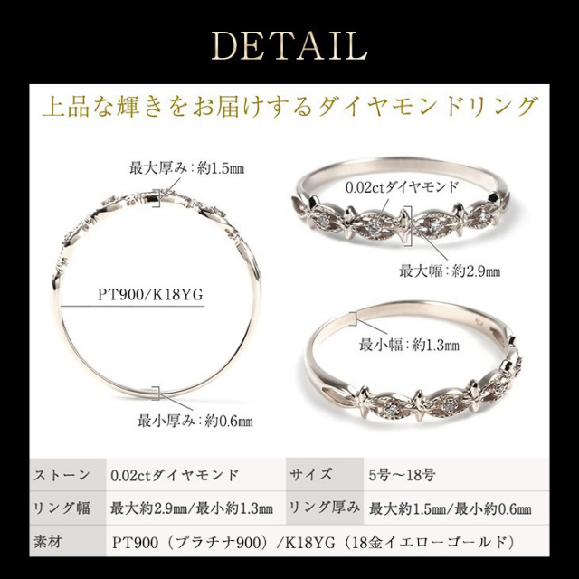 ダイヤモンド リング PLUSTER プラチナ PT900 (天然ダイヤ0.3カラット 