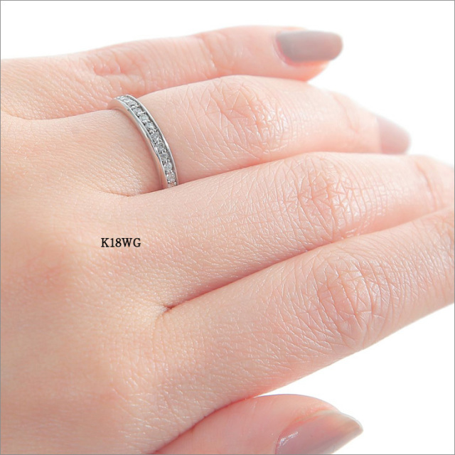 ダイヤモンド リング PLUSTER K18 (天然ダイヤ0.5カラット) エタニティ  