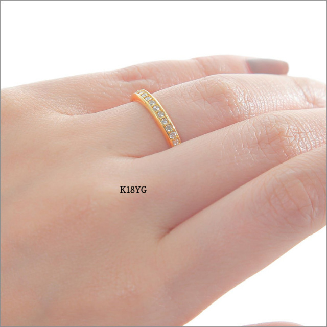 ダイヤモンド リング PLUSTER K18 (天然ダイヤ0.5カラット) エタニティ  