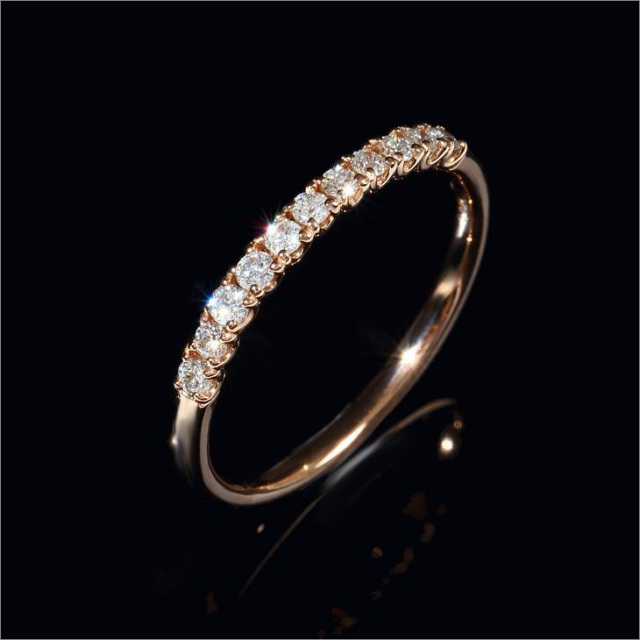 1.00ct せつな 天然ダイヤモンド K18 エタニティリング 