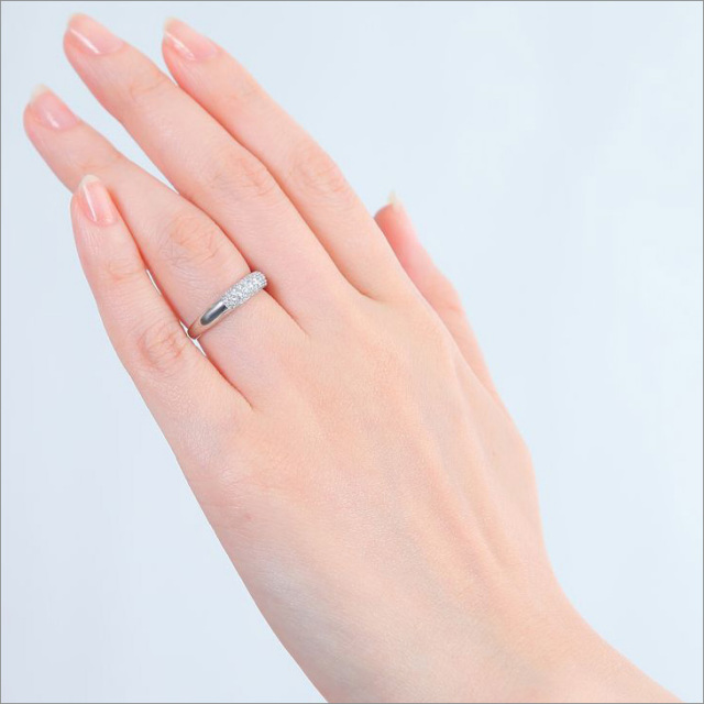 ダイヤモンド リング 指輪 18金 レディース パヴェ パヴェリング 0.3ct 