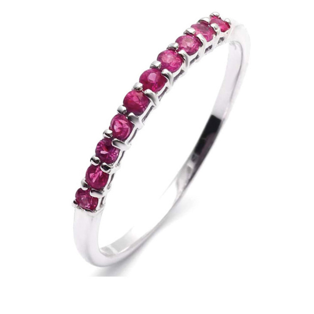 K10WG ルビーアメシストダイヤリング