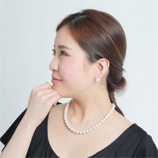 本真珠ネックレス PLUSTER パール ネックレス 宇和島産 あこや本真珠 