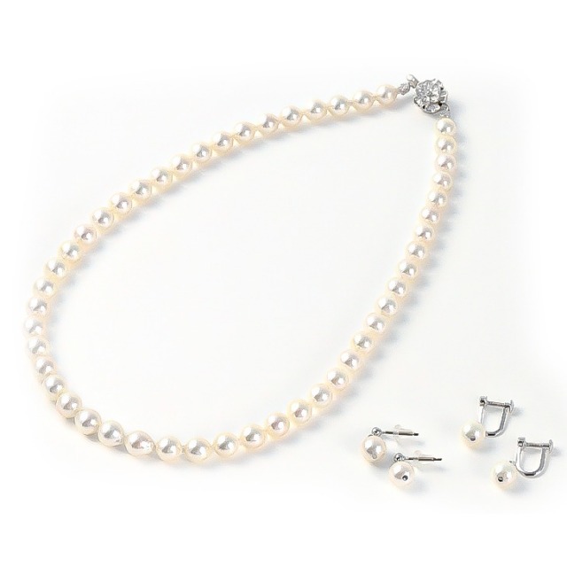 真珠 ネックレス パール パールネックレス フォーマル 冠婚葬祭 ピアス  