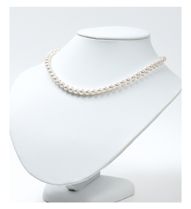 パール ネックレス レディース 淡水 真珠 無核 本真珠 6mm 6.5mm 淡水  