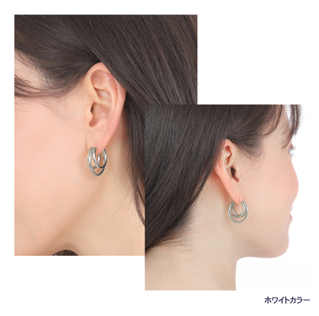 フリーレーベル ステンレスピアス 316L ピアス レディース メンズ フープ ワンタッチ リング 重ねづけ 小さめ 金属アレルギー フープ シンプル ステンレス サージカルステンレス 医療用 イエロー ホワイト 両耳 アクセサリー 小さい 小ぶり ギフト フリーレーベルステンレスピアス316L