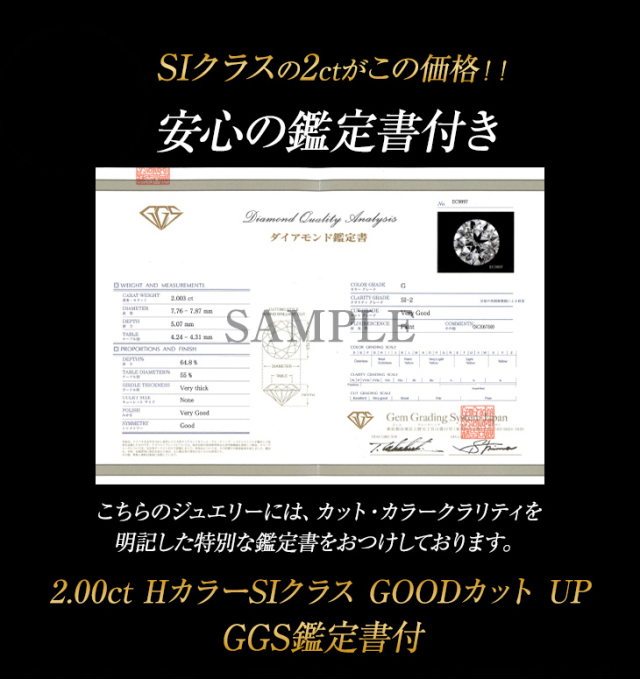 ダイヤモンド ネックレス レディース PLUSTER 鑑定書付き PT900 