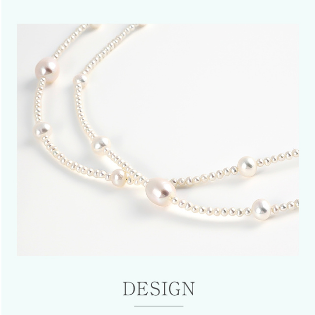 パール ネックレス 小粒 淡水パール 本真珠 レディース 真珠 ロング  
