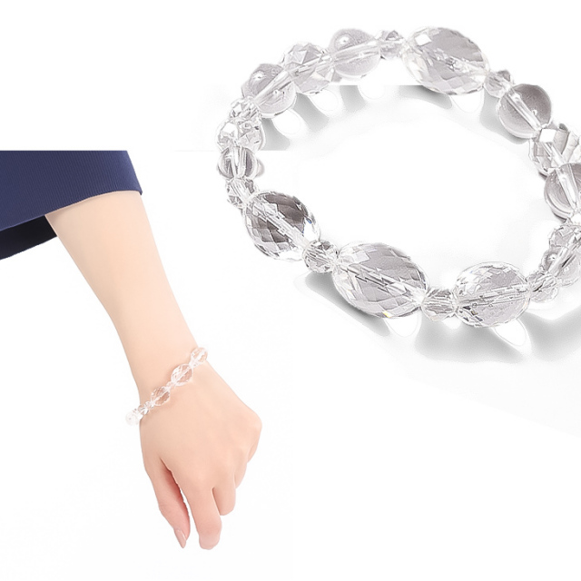 ブレスレット レディース 水晶 クリスタル 水晶ブレスレット 天然水晶 