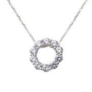 キュービックジルコニア ネックレス H&C ハート＆キューピッド ジルコニア ペンダント レディース サークル