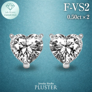 ダイヤモンド ピアス プラチナ 1カラット ハート 一粒 ダイヤモンドピアス ダイヤピアス プラチナピアス ハートピアス 1.0ct 一粒ダイヤ ラボグロウン ダイヤ レディース ジュエリー アクセサリー シンプル かわいい プレゼント ギフト