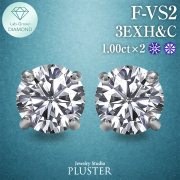 ダイヤモンド ピアス 2.0カラット 2.0ct F-VS2-EX 一粒 プラチナ ダイヤモンドピアス ダイヤピアス ラウンド 一粒ダイヤ プラチナピアス PT900 ラボグロウン レディース ジュエリー アクセサリー シンプル 誕生日 プレゼント ギフト