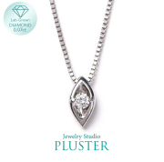 ダイヤモンドネックレス一粒ラボダイヤ合成ダイヤ