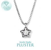 ダイヤモンドネックレス一粒ラボダイヤ合成ダイヤ