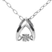 ダンシングストーン ネックレス ダイヤ プラチナ クロスフォー ダイヤモンド 0.03ct ダンシング 揺れる Pt900 ダイヤネックレス 喜ぶ