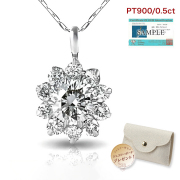 ダイヤモンド ネックレス レディース プラチナ フラワー ダイヤネックレス 0.5ct 取巻き PT900 ペンダント シンプル ダイヤ ジュエリー アクセサリー ギフト プレゼント 女性 誕生日 結婚記念日 妻 誕生日プレゼント 喜ぶ