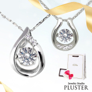 ダンシングストーンネックレス キュービックジルコニア H&C ハート＆キューピッド ジルコニア ネックレス レディース クロスフォー 選べる ギフト プレゼント