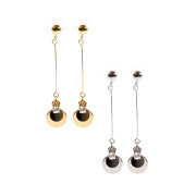 金属アレルギー アレルギーフリー ピアス レディース チタン チタンピアス バックキャッチ パール ロング 揺れる ロングピアス バックチャーム サークル