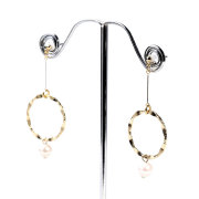 ピアス レディース 金属アレルギー チタン 18K 揺れる パール ロング ロングピアス パールピアス アレルギーフリー アレルギー対応 K18 ゴールド シルバー シンプル チェーン チタンピアス チタンポスト ノンアレルギー アクセサリー 大人 可愛い 送料無料