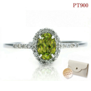指輪 レディース リング スフェーン ダイヤモンド 天然石 カラーストーン 色石 グリーン プラチナ ダイヤモンドリング ダイヤリング PT900 プラチナリング ダイヤ プレゼント 鑑別カード 女性 誕生日 上品 ジュエリー アクセサリー 記念日 結婚式 ギフト 母の日