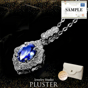 サファイア ネックレス 天然石 ダイヤモンド プラチナ サファイアネックレス Pt900 PT サファイヤ 誕生石 9月 カラーストーン 希少石 金属アレルギー シンプル 鑑別書 大粒 レディース ジュエリー アクセサリー ブランド シンプル 大人 かわいい プレゼント 誕生日 ギフト