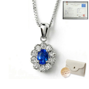 アウイナイト ネックレス レディース ペンダント プラチナ Pt900 ダイヤモンド 0.08ct 鑑別書 ギフト 母の日