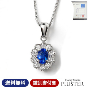 アウイナイト ネックレス レディース ペンダント プラチナ Pt900 ダイヤモンド 0.08ct 鑑別書 ギフト 母の日