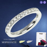 モアサナイト リング 指輪 レディース コラボ プラチナ ゴールド 仕上げ 0.4ct ブランド 金属アレルギー SV925 エタニティリング 13石 プロポーズリング ノンアレルギー シルバー シンプ 母の日ル 大人 可愛い かわいい ジュエリー アクセサリー プレゼント ギフト 母の日