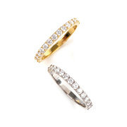 キュービックジルコニア H&C ハート＆キューピッド ジルコニア リング 指輪 レディース エタニティ ハーフエタニティ プレゼント