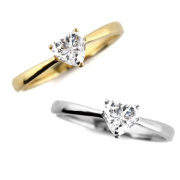 キュービックジルコニア リング 指輪 レディース ハート 一粒 プロポーズリング