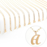 ネックレス レディース ペンダント イニシャル a ネームジュエリー イエローゴールド K10 YG 10金