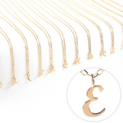 ネックレス レディース ペンダント イニシャル e ネームジュエリー イエローゴールド K10 YG 10金