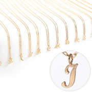 ネックレス レディース ペンダント イニシャル i ネームジュエリー イエローゴールド K10 YG 10金