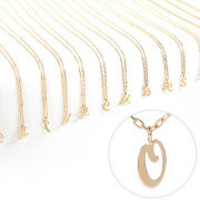 ネックレス レディース ペンダント イニシャル o ネームジュエリー イエローゴールド K10 YG 10金