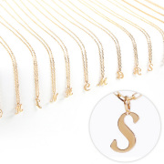ネックレス レディース ペンダント イニシャル s ネームジュエリー イエローゴールド K10 YG 10金