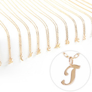 ネックレス レディース ペンダント イニシャル t ネームジュエリー イエローゴールド K10 YG 10金