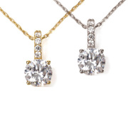 キュービックジルコニア ネックレス H&C ハート＆キューピッド ジルコニア ペンダント レディース 一粒 シンプル 1カラット