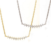 キュービックジルコニア ネックレス H&C ハート＆キューピッド ジルコニア ペンダント レディース ラインネックレス バー