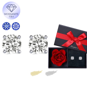 モアサナイト ピアス レディース 一粒 プラチナ ゴールド 仕上げ 1.0ct ブランド 金属アレルギー ニッケルフリー ノンアレルギー シルバー シンプル ペンダント 大人 可愛い かわいい ジュエリー アクセサリー プレゼント ギフト 誕生日プレゼント 彼女