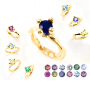ベビーリング ネックレス ペンダント トップ 指輪 金属アレルギー 天然石 9月 誕生石 サファイア ペリドット トルマリン ブルートパーズ タンザナイト 1月 2月 3月 4月 5月 6月 7月 8月 10月 11月 12月  色石 カラーストーン 誕生日 プレゼント 女性 ギフト ジュエリー