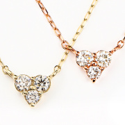 ネックレス ハート レディース ダイヤモンドネックレス ダイヤモンド ダイヤネックレス ダイヤ 10金 K10 10K YG PG ゴールド イエロー ピンク スキンジュエリー 華奢 ペンダント 金属アレルギー シンプル 誕生日 プレゼント 女性 彼女 ギフト