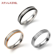 ステンレス リング 指輪 太め 金属アレルギー ステンレス レディース サージカルステンレス 316L メンズ ユニセックス 男女兼用 ペア レイヤード 重ねづけ ファッションリング シンプル ゴールド シルバー ピンクゴールド 11号 13号 15号