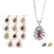 ネックレス レディース 2月 誕生石 アメジスト 金属アレルギー 天然石 色石 カラーストーン バースデー ゴールド パワーストーン ネックレス 天然石ネックレス 雫 しずく ドロップ ティアドロップ シンプル 女性 彼女 妻 誕生日 プレゼント