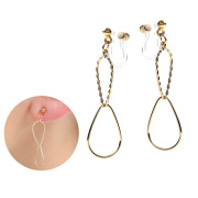 イヤリング 金属アレルギー 樹脂 ノンホールピアス アレルギーフリー シンプル 痛くない