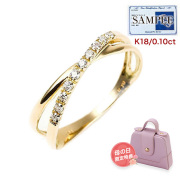 指輪 レディース リング ダイヤモンド ダイヤモンドリング ダイヤリング K18リング ダイヤ K18 18K 18金 YG 鑑別書 0.1ct 誕生日 プレゼント 女性 妻 彼女 ジュエリー 10周年 記念日 ギフト 薔薇BOX 喜ぶ 母の日