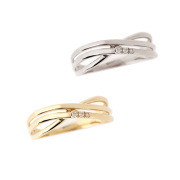 リング 指輪 レディース シンプル ゴールド ダイヤモンド 10金 K10 プレゼント 喜ぶ