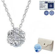 ダイヤモンド ネックレス レディース K18 ダイヤネックレス 18金 ハート＆キューピット フラワー 7石 花 モチーフ 0.2ct ギフト 母の日 喜ぶ ホワイトデー