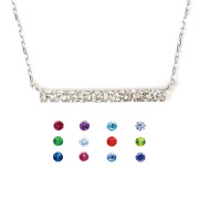 誕生石 ネックレス 4月 ダイヤモンド ネックレス K10 ライン 10金 バースデイ 喜ぶ